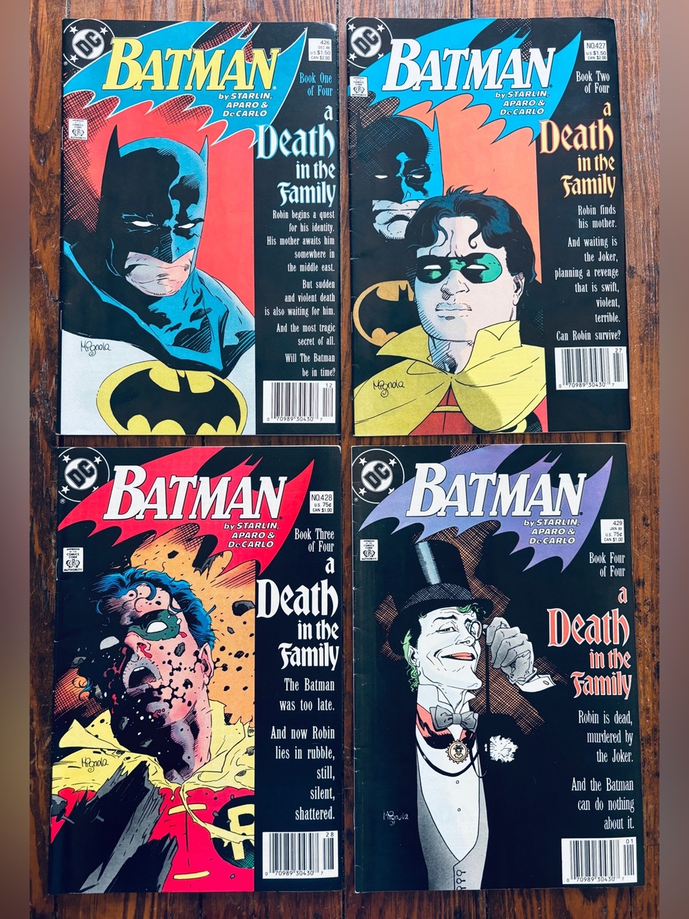 DC Comics Batman a Death in The Family No. 1-4 Comic Books 1988-89